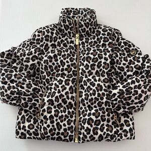 EUC Michael Kors Leopard Print Puffer Jacket